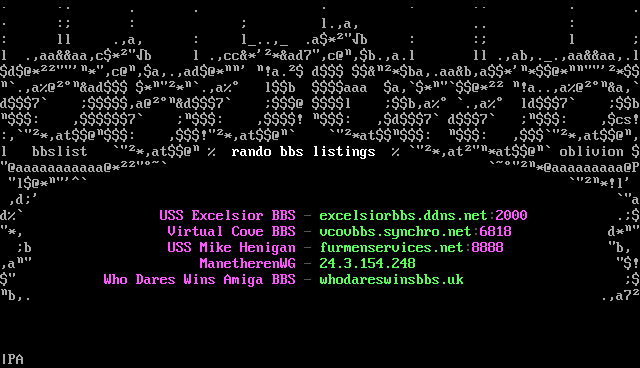Random BBS list
